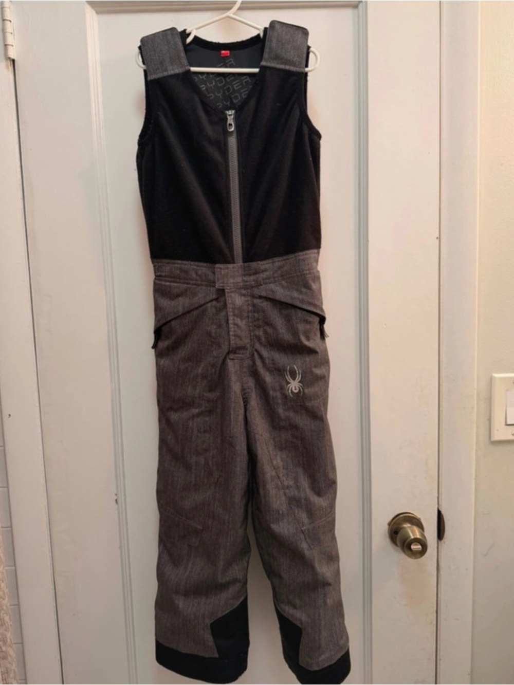 Spyder Kids Black and Gray Snow Bib Overalls